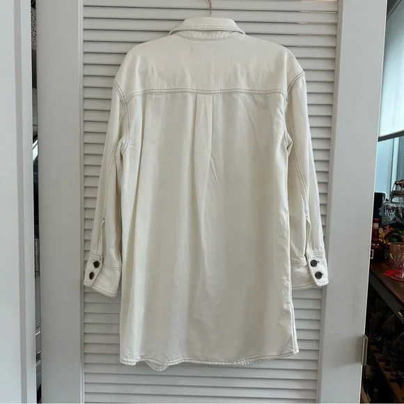 NWT Madewell Denim Oversized Mini Shirtdress - Picture 10 of 11